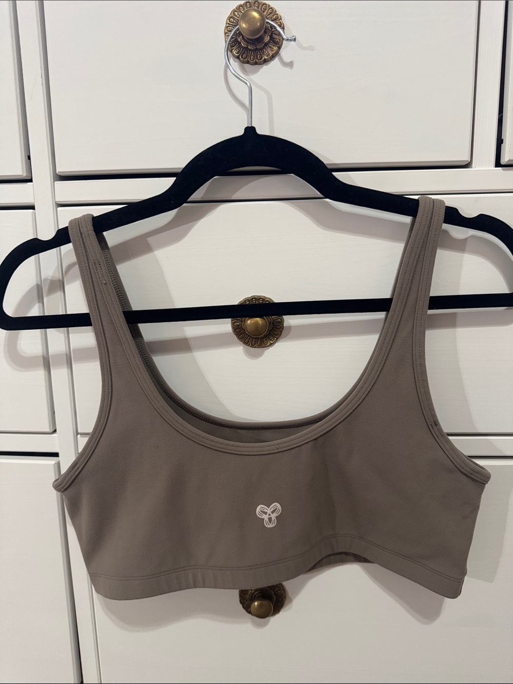 TNA Scoop Neck Sports Bra in Taupe - Picture 3 of 3